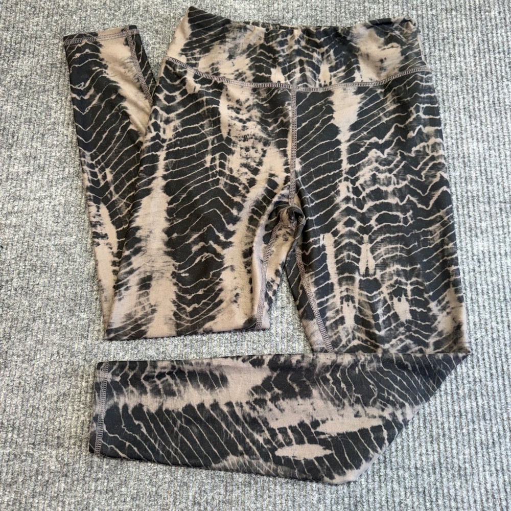 Evolution and Creation Jinni Legging Large Shibori Tie Dye Batik Earth Tone Yoga